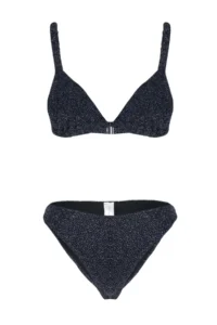 TRENDYOLMİLLA Navy Blue Triangle Covered Regular Regular Waist Bikini Set - Image 7