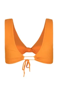 TRENDYOLMİLLA Orange Knotted Triangle Covered Bikini Top - Image 8