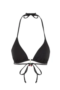 TRENDYOLMİLLA Black with accessories Triangle Covered Bikini Top - Image 6