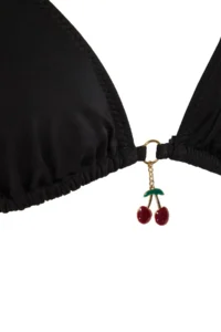 TRENDYOLMİLLA Black with accessories Triangle Covered Bikini Top - Image 7