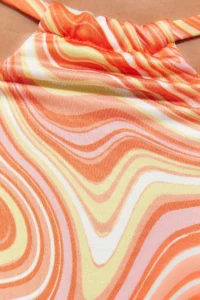 TRENDYOLMİLLA Abstract Patterned tied up Triangle Covered Bikini Top - Image 5