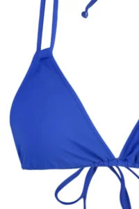 TRENDYOLMİLLA Saks Blue Piped Triangle Covered Bikini Top - Image 8
