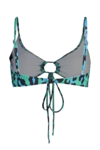 TRENDYOLMİLLA Leopard Patterned Cut Out/Window Detailed Bralette Covered Bikini Top - Image 10