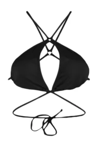 TRENDYOLMİLLA Black Barbell Collar with accessories Bikini Top - Image 7