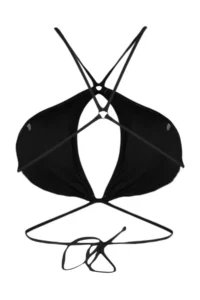 TRENDYOLMİLLA Black Barbell Collar with accessories Bikini Top - Image 8