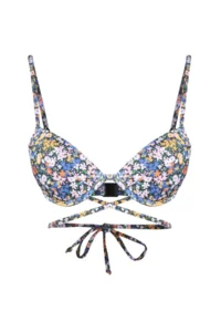 TRENDYOLMİLLA Floral Patterned tied up balconette Push Up Bikini Top - Image 7