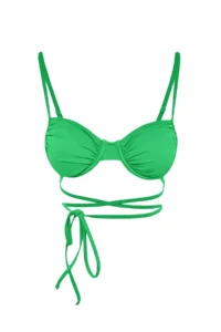 TRENDYOLMİLLA Green underwire tied up Bikini Top - Image 7