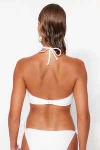 TRENDYOLMİLLA White Strapless Covered Bikini Top - Image 6