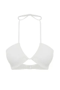 TRENDYOLMİLLA White Strapless Covered Bikini Top - Image 7