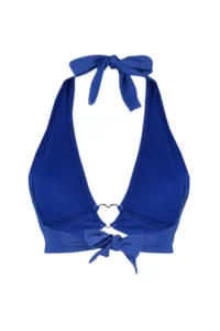 TRENDYOLMİLLA Saks Blue with accessories Triangle Covered Bikini Top - Image 8