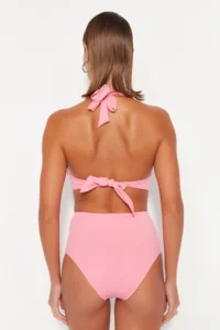 TRENDYOLMİLLA Pink with accessories Triangle Covered Bikini Top - Image 6