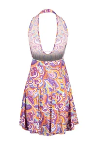 TRENDYOLMİLLA Abstract Patterned Weaving Low-cut back Beach Mini Dress - Image 8