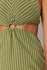TRENDYOLMİLLA Striped Knitting Accessory Detailed Beach Midi Dress - Image 5