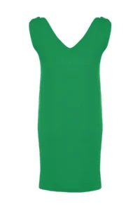 TRENDYOLMİLLA beachwear Green Weaving Binding Detailed Mini Dress - Image 8