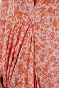 TRENDYOLMİLLA Floral Wide Pattern Maxi Weaving Ruffle / Drape Beach Dress - Image 4
