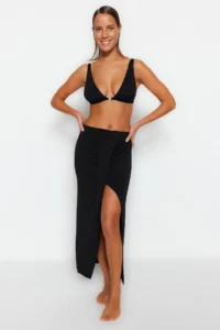 TRENDYOLMiLLA beachwear Black Weaving Maxi Skirt