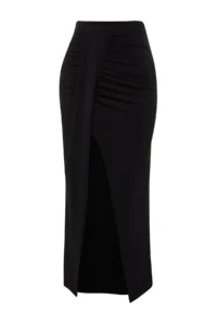 TRENDYOLMiLLA beachwear Black Weaving Maxi Skirt - Image 7