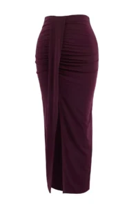 TRENDYOLMİLLA Plum Weaving Maxi Beach Skirt