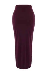TRENDYOLMİLLA Plum Weaving Maxi Beach Skirt - Image 2