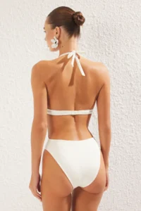 TRENDYOLMİLLA Ecru V Telli balconette Covered Regular Mayokini - Image 4