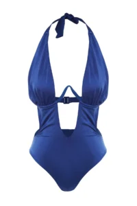 TRENDYOLMİLLA Navy Blue V Telli balconette Covered Regular Mayokini - Image 6