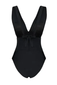 TRENDYOLMİLLA Black Derin Dekolteli Gipelli Normal Hem Swimsuit - Image 8
