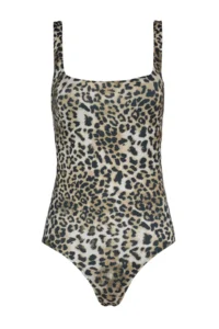 TRENDYOLMİLLA Leopard Patterned Square Neck Covered Regular Swimsuit - Image 11