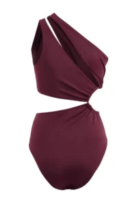 TRENDYOLMİLLA Plum tunnelled One Shoulder Covered Regular Mayokini - Image 2