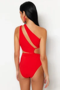 TRENDYOLMİLLA Dark Rejection tunnelled One Shoulder Covered Regular Mayokini - Image 6