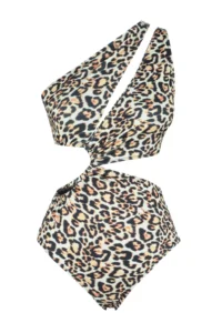 TRENDYOLMİLLA Leopard Patterned tunnelled One Shoulder Covered Regular Mayokini - Image 7
