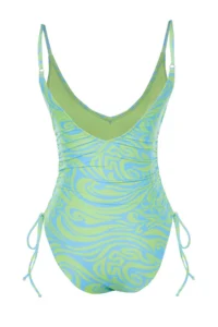 TRENDYOLMİLLA Abstract Patterned tunnelled V-neck Covered Regular Swimsuit - Image 8