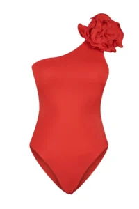 TRENDYOLMİLLA Dark Rejection Applique Detailed One Shoulder Covered brazilian Swimsuit - Image 7