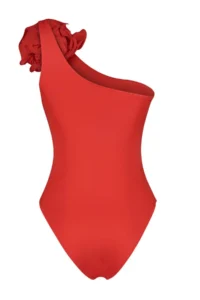 TRENDYOLMİLLA Dark Rejection Applique Detailed One Shoulder Covered brazilian Swimsuit - Image 8