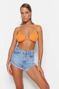 TRENDYOLMiLLA Mavi denim Beach Mini High Waist Shorts & Bermuda