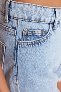 TRENDYOLMiLLA Mavi denim Beach Mini High Waist Shorts & Bermuda - Image 4