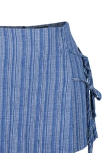 TRENDYOLMiLLA beachwear Blue Weaving Binding Detailed High Waist Mini Shorts & Bermuda - Image 7