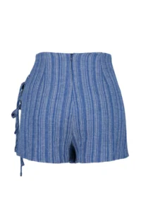 TRENDYOLMiLLA beachwear Blue Weaving Binding Detailed High Waist Mini Shorts & Bermuda - Image 8