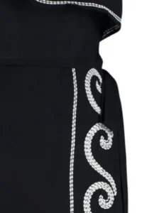 TRENDYOLMİLLA beachwear 100% Cotton Black Weaving with flywheel One Shoulder Blouse Skirt Set - Image 7
