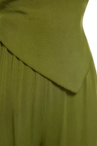 TRENDYOLMiLLA Khaki Weaving Blouse Pants Beach Set - Image 8