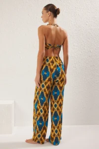 TRENDYOLMİLLA Ethnic Patterned Patterned Weaving Blouse Pants Beach Set - Image 5
