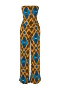 TRENDYOLMİLLA Ethnic Patterned Patterned Weaving Blouse Pants Beach Set - Image 6