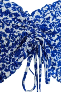TRENDYOLMiLLA Ethnic Patterned Patterned Weaving Gipelli Strapless Blouse Pants Beach Set - Image 7