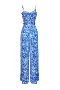 TRENDYOLMiLLA Ethnic Patterned Patterned Weaving Gipelli Strapless Blouse Pants Beach Set - Image 8