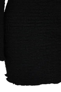 TRENDYOLMİLLA Black tied up textured Blouse Skirt Beach Set - Image 9