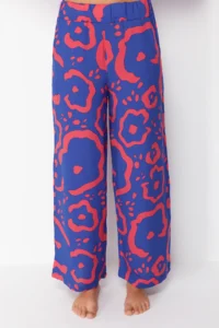 TRENDYOLMİLLA Abstract Patterned Patterned Weaving Shirt Pants Beach Set - Image 5