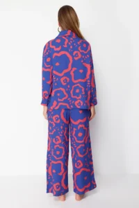 TRENDYOLMİLLA Abstract Patterned Patterned Weaving Shirt Pants Beach Set - Image 6