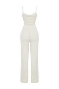 TRENDYOLMİLLA beachwear Ecru Weaving Blouse Pants Set - Image 9