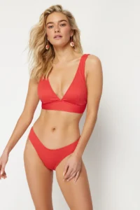 TRENDYOLMİLLA Rejection textured Regular Bikini Bottom - Image 2