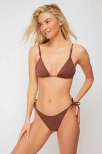 TRENDYOLMİLLA Brown with accessories brazilian Bikini Bottom - Image 2