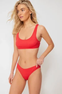 TRENDYOLMİLLA Rejection textured Regular Bikini Bottom - Image 3